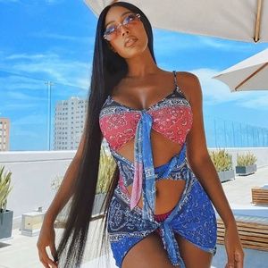 Paisley please mesh mini dress Fashion Nova